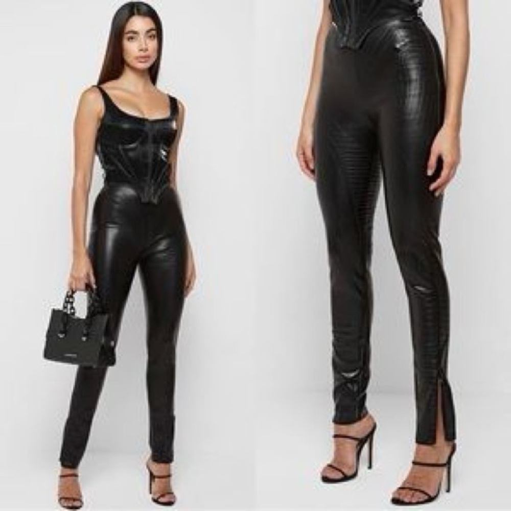Maniere De Voir debossed contour leggings